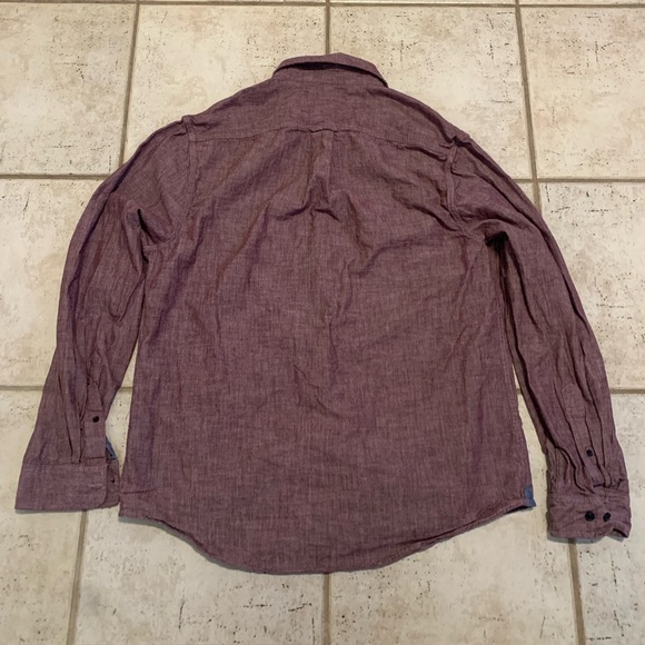 U.S. Polo Assn. Men’s XL Slim Fit Burgundy Casual Button-Down Shirt- Long Sleeve - Picture 4 of 6